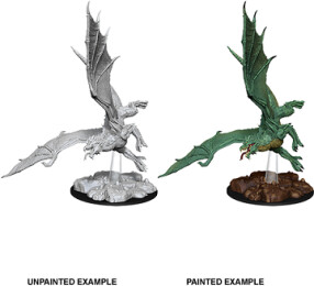 NECA/WizKids LLC Dnd unpainted minis wv8 young green dragon 634482736845