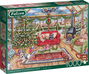 Falcon de luxe Casse-tête 1000 Christmas Conservatory - Debbie Cook 8710126112755