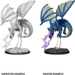 NECA/WizKids LLC Dnd unpainted minis wv8 young blue dragon 634482736838