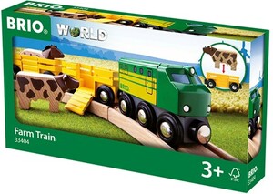 BRIO Brio Train en bois Train des animaux de la ferme 33404 7312350334043