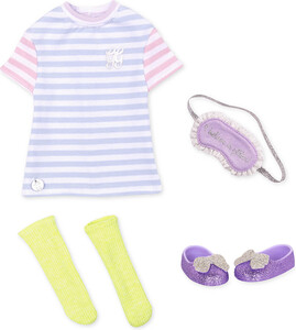 Poupées Glitter Girls Glitter Girls Ensemble pyjama ligné pour poupée 36cm 062243407640