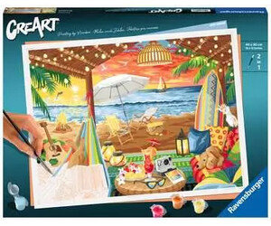 CreArt Peinture à numéro CreART Coucher de soleil sur la plage 4005556202768