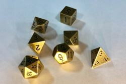 Chessex Dés d&d 7pc en métal - Laiton brossé 601982009540