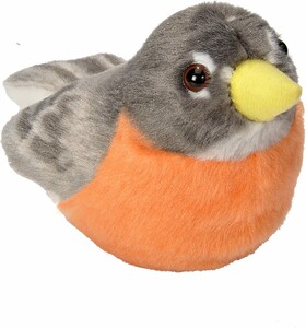 Wild Republic Oiseau audubon - Merle d'Amérique peluche 5" 092389182224