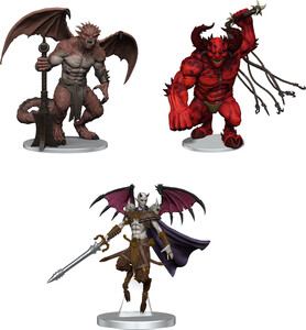 NECA/WizKids LLC Dnd Painted Minis icons - Icons of the Realms archdevils Hutjin, Moloch, Titivilus 634482961414