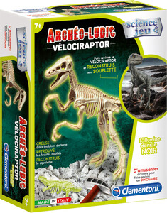 Clementoni Fouille Archéo-ludic velociraptor phosphorescent (fr) 8005125524594