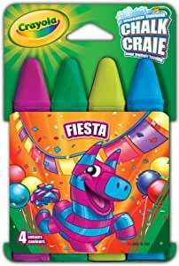 Crayola 4 craies de trottoir lavables Fiesta 063652365200