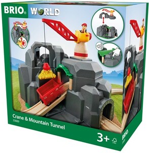 Brio Train Brio Train en bois Plateforme grue et tunnels multifonctions 33889 7312350338898