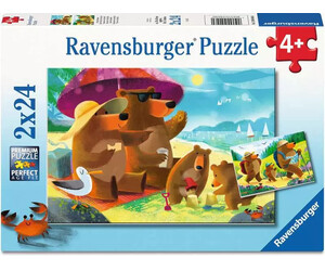 Ravensburger casse-tête Casse-tête 24x2 Bear Family Vacations 4005555040460