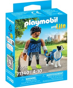 Playmobil Playmobil 71740 Homme sportif avec Border Collie et accessoires 4008789717405