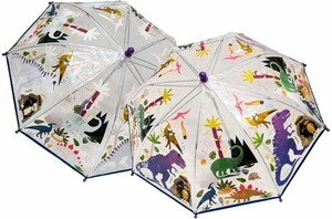 Floss and Rock Parapluie Dino Transparent Colour Changing Umbrella 5055166358453
