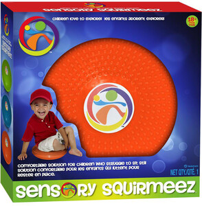 Hedstrom Ballon sensoriel plat Squirmeez orange 033149033653