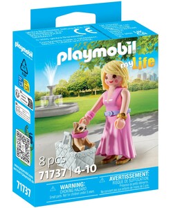 Playmobil Playmobil 71737 Dame avec Chihuahua et panier pour transport 4008789717375