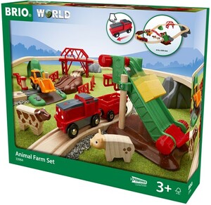 BRIO Brio Train en bois Circuit de la ferme et locomotive à pile 7312350339840