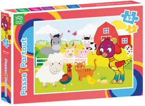 Belvedere Puzzle Casse-tête 42 Passe-Partout - Zigzag à la ferme 061152700606
