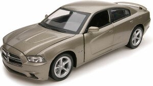 New-Ray Toys Dodge Charger gris métallique 1:24 Die Cast *