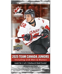 Upper Deck Upper Deck Team Canada Juniors Hockey 2025 Hobby Booster (6/15/12) 053334071413