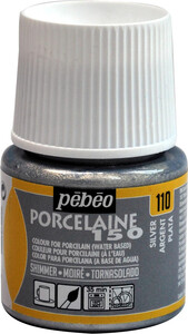 pébéo Peinture pour porcelaine 150 45ml argent moiré 110 3167860241107