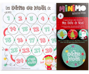 Minimo Calendrier de l'avent Mes défis de Noël (3 aimants + tableau + 28 cartes) 628110966278