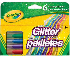 Crayola 6 Glitter Markers 063652816801