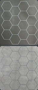 Chessex Tapis de combat deux côtés 1" hex 34.5x48" Noir-gris (Battlemat Megamat) 601982034078