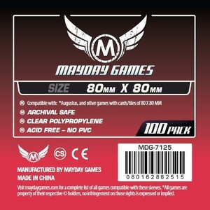 Mayday Games Protecteurs de cartes carrés 80x80mm 100ct 080162882515