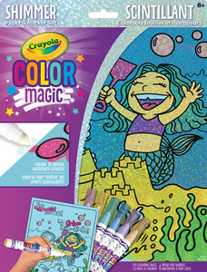 Crayola Color Magic Ensemble Feuilles et marqueurs Scintillant - Sirènes 063652177506