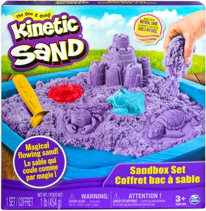 Kinetic Sand Kinetic Sand bac et moules à sable mauve (sable cinétique) 778988181386