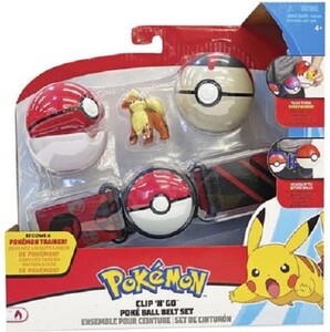 Pokémon Pokémon Clip 'N' Go Poké Ball Belt Set S3 - Growlithe 889933980067