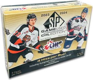 Upper Deck SP CHL Game used Hockey Hobby Booster Box 23/24 (3/5/10) 053334712521