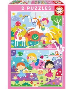 Educa Borras Casse-tête 48x2 - licornes et sirènes 8412668199934