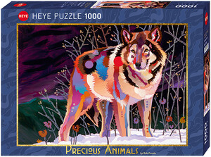 Heye Casse-tête 1000 Night Wolf, Precious Animals 4001689299392