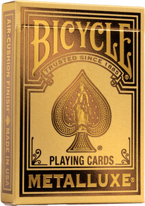 Bicycle Cartes à jouer Metaluxe Holyday Doré 073854095157