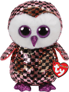 Ty checks - paillettes (sequin) pink/blk owl m 008421367856