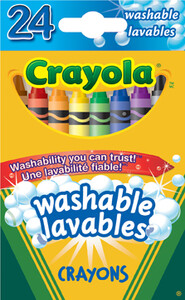 Crayola 24 Craies de cire lavables (crayons de cire) 063652692405