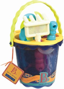 B. Brand B. Active - Ensemble de plage chaudière et accessoires bleu, seau, moules, pelle, rateau (Sands Ahoy!) 062243269798