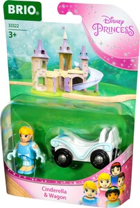 BRIO Brio Train en bois Disney Princess Cendrillon et wagon 33322 7312350333220