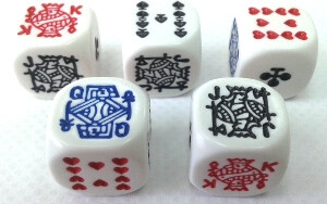 Koplow Games Dés poker 5 (5 x d6) en tube 018183014479