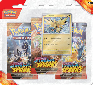 Pokémon Pokemon Scarlet & Violet Surging Sparks - 3pk blister - Zapdos *