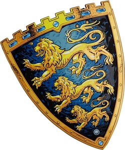Liontouch Costume chevalier triple lions bouclier du roi en mousse 29101 5707307291012