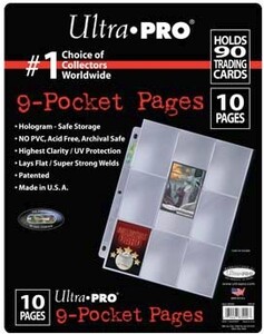 Ultra PRO Feuille collection 9 pochettes top-load Ultra Pro (pack de 10) 074427830007