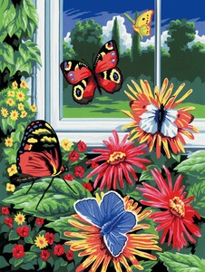 Royal & Langnickel Peinture à numéro junior papillons 22.5x29.5cm 090672993663