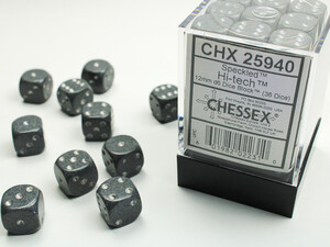 Chessex Dés 36d6 12mm picotés ''Hi-Tech'' 601982022310