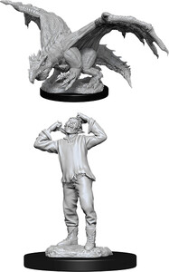 NECA/WizKids LLC Dnd unpainted minis wv11 green dragon wyrmling 634482900291