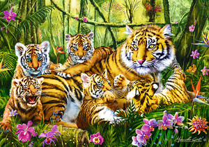 Trefl Casse-tête 500 Famille de tigres 5900511373509