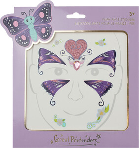 Creative Education Costume Butterfly Fairy Face Stickers 771877876011