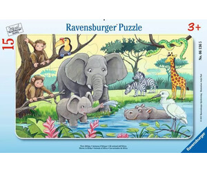 Ravensburger casse-tête Casse-tête 15 Carton encadré - Animals of Africa 4005556061365