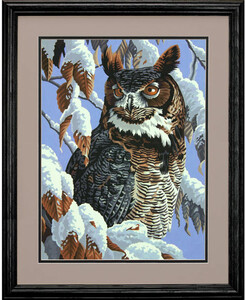 Dimensions PaintWorks Peinture à numéro Hibou en hiver 11x14" 91476 088677914769