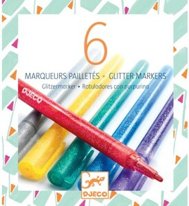 Djeco Marqueurs pailletés 6 (fr/en) 3070900088719