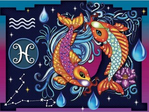 Jacarou Broderie diamant Poissons / Pisces 715235331880